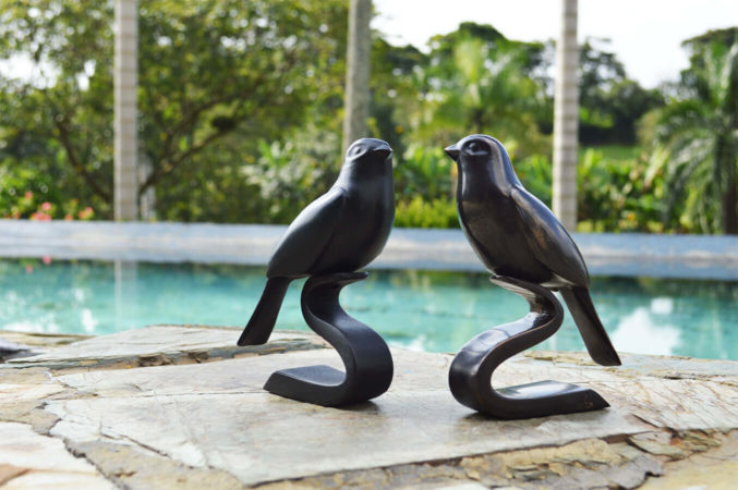 Bronze Repoussé & Glass Sculpture