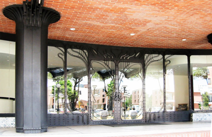 Columns and Building Entrance