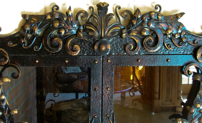 Metal Fireplace Detail