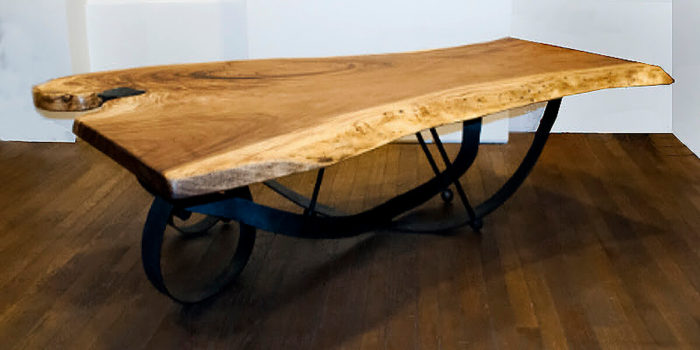 Metal & Wood Coffee Table