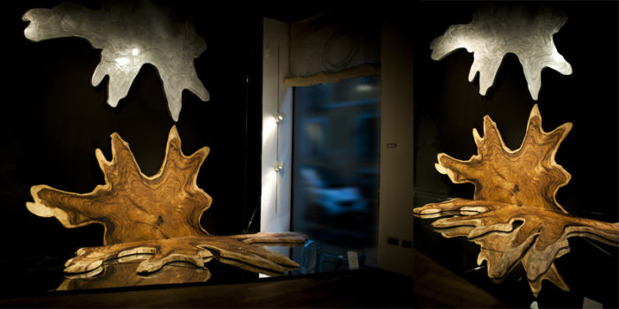 Metal & Wood Wall Sculpture