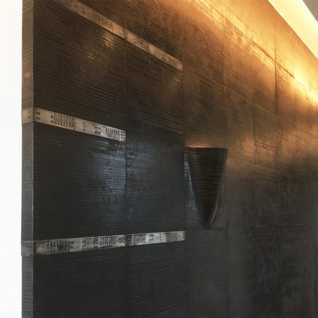 Textured Wall Cladding and Lighting